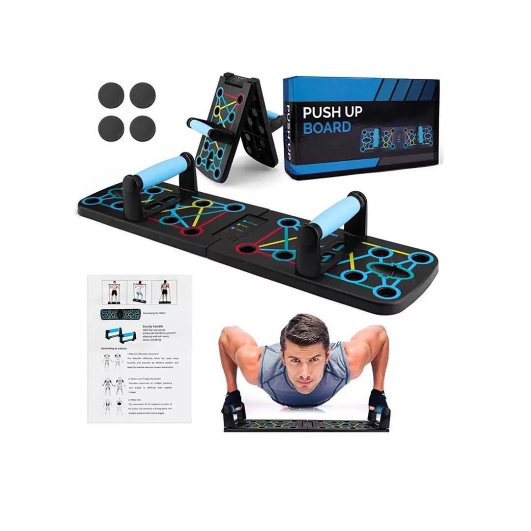 Foldable Push-Up Board – Multi-Function Home Workout System with Resistance Bands - Image 2