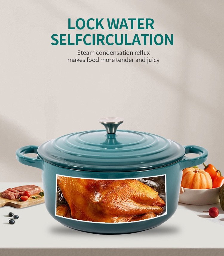 Cast Iron Enamel Cookware Set – 7-Piece Premium Kitchen Collection - Image 6